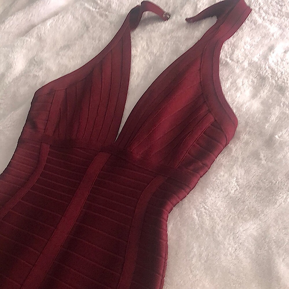Herve Leger dress - Bordeaux